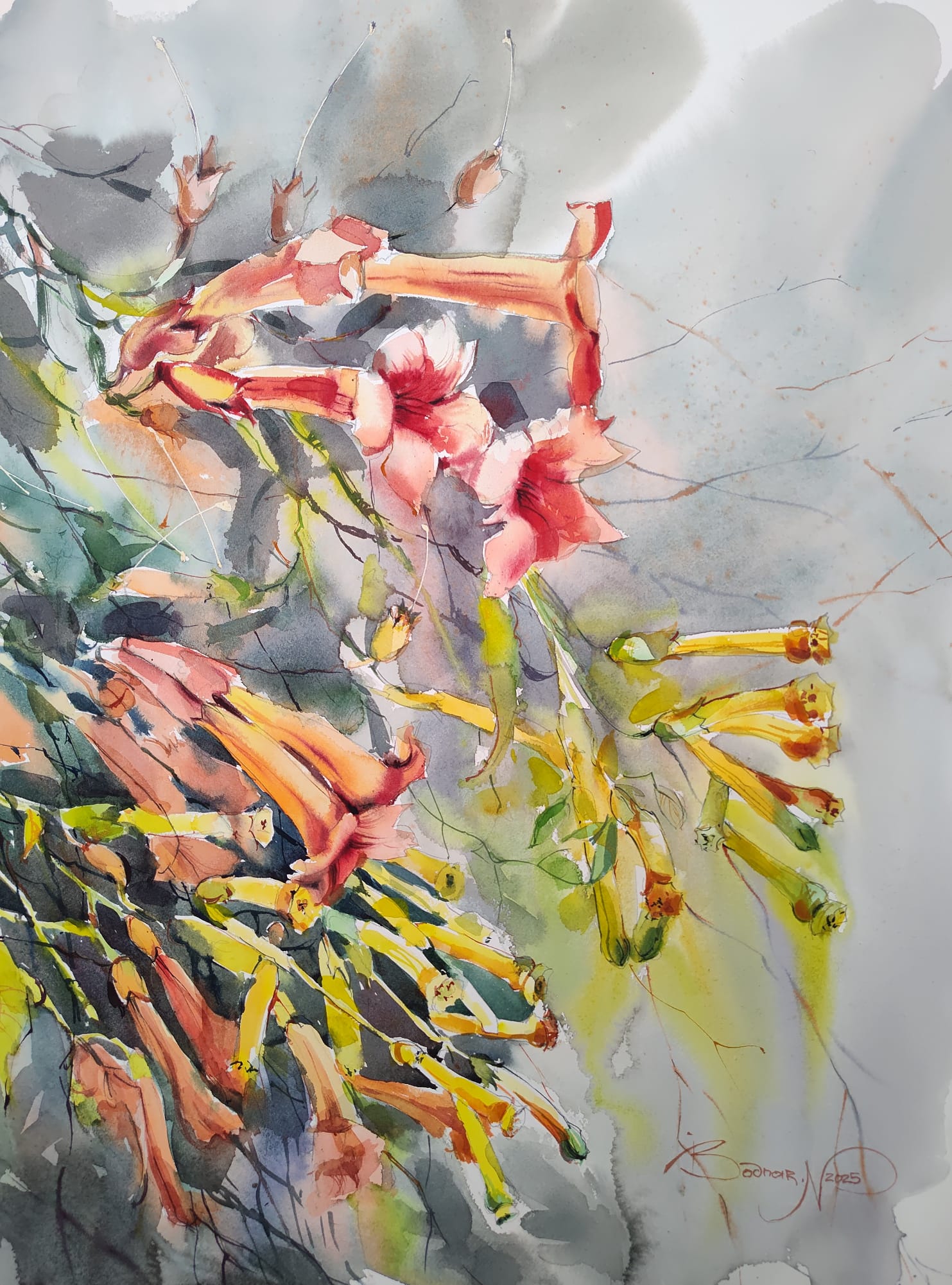 Œuvre florale de Nadia BODNAR